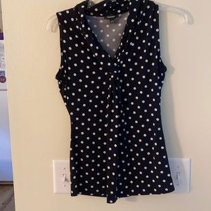 Black and white sleeveless blouse. Small. Premise brand.